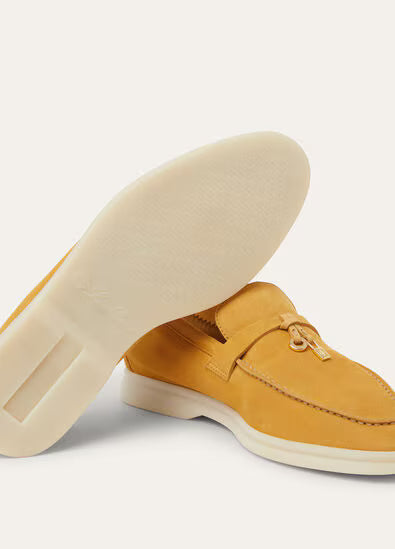 Loro Piana Summer Charms Walk Loafer Saffron Tea