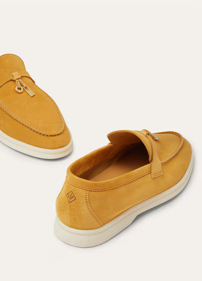 Loro Piana Summer Charms Walk Loafer Saffron Tea