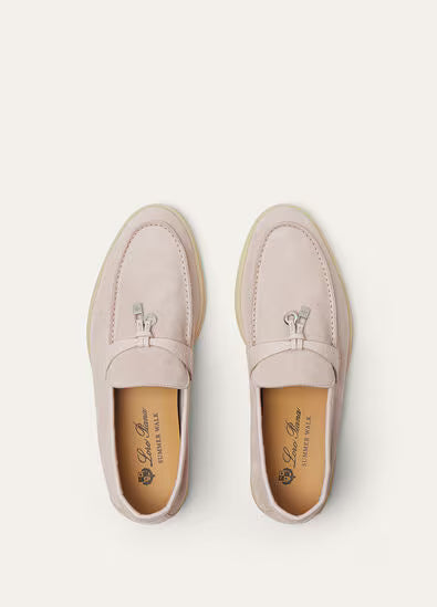 Loro Piana Summer Charms Walk Loafer Whisper Pink