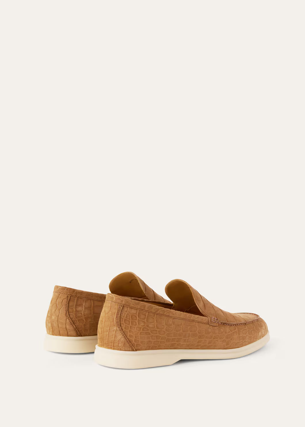 Loro Piana Summer Walk Loafer Alligator Leather Light Cuir