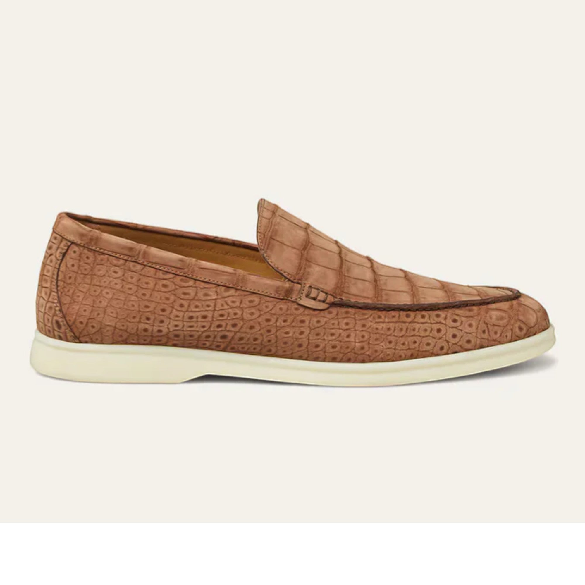 Loro Piana Summer Walk Loafer Alligator Leather Umber