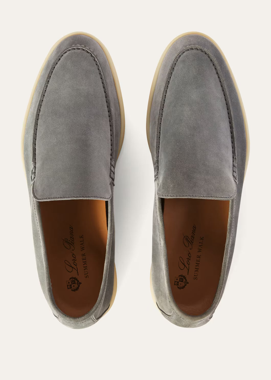 Loro Piana Summer Walk Loafer Gull Gray
