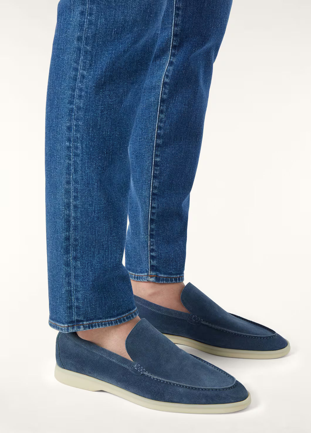 Loro Piana Summer Walk Loafer Suede Black Figs