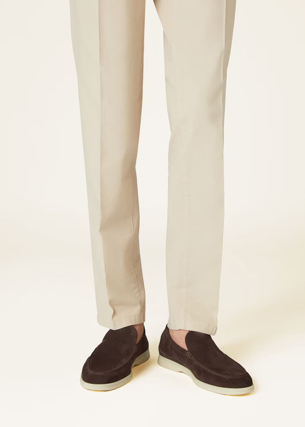 Loro Piana Summer Walk Loafer Suede Chocolate