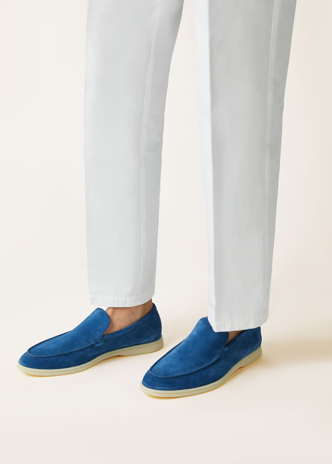 Loro Piana Summer Walk Loafer Suede Cobalt Ink