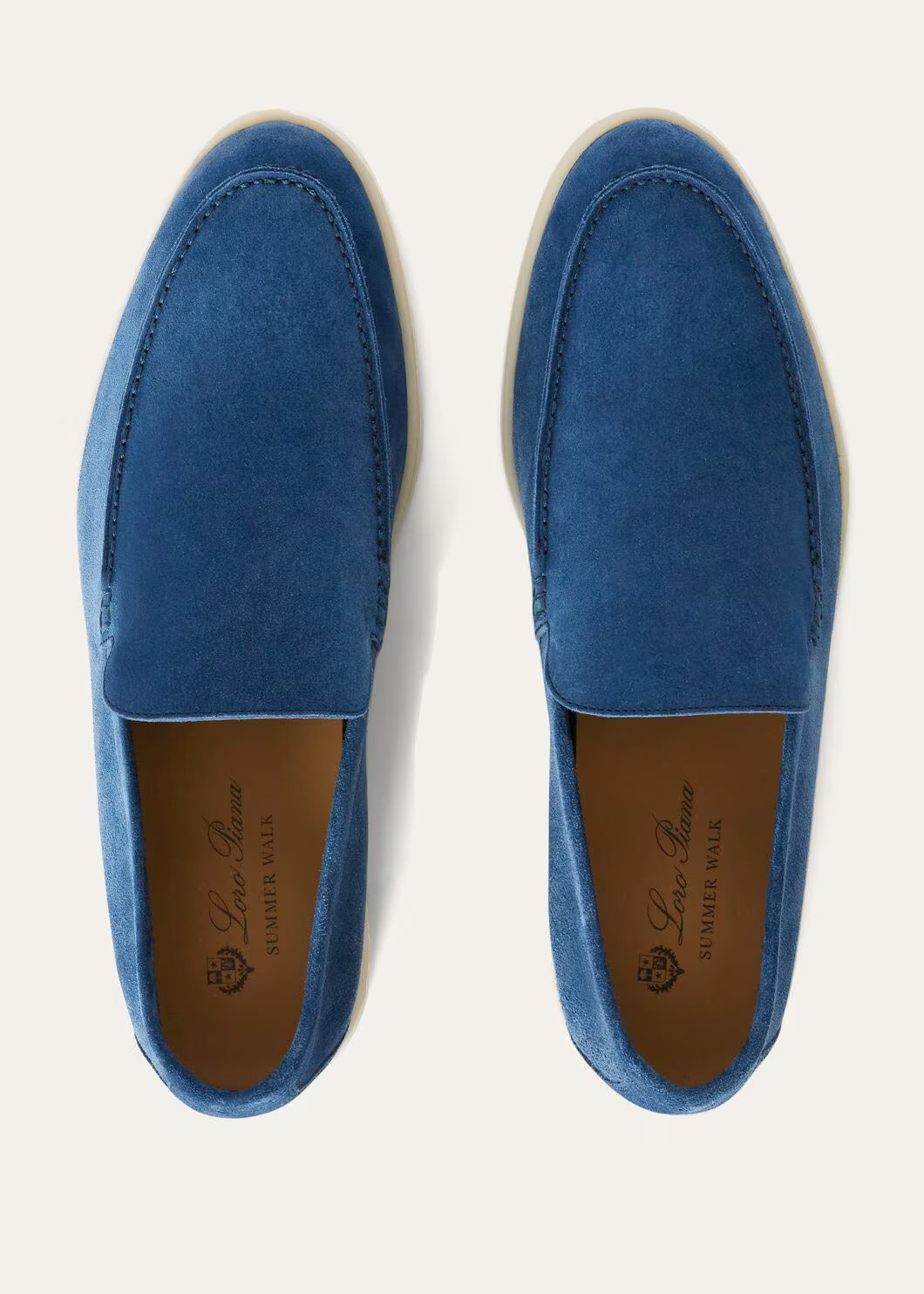 Loro Piana Summer Walk Loafer Suede Cobalt Ink