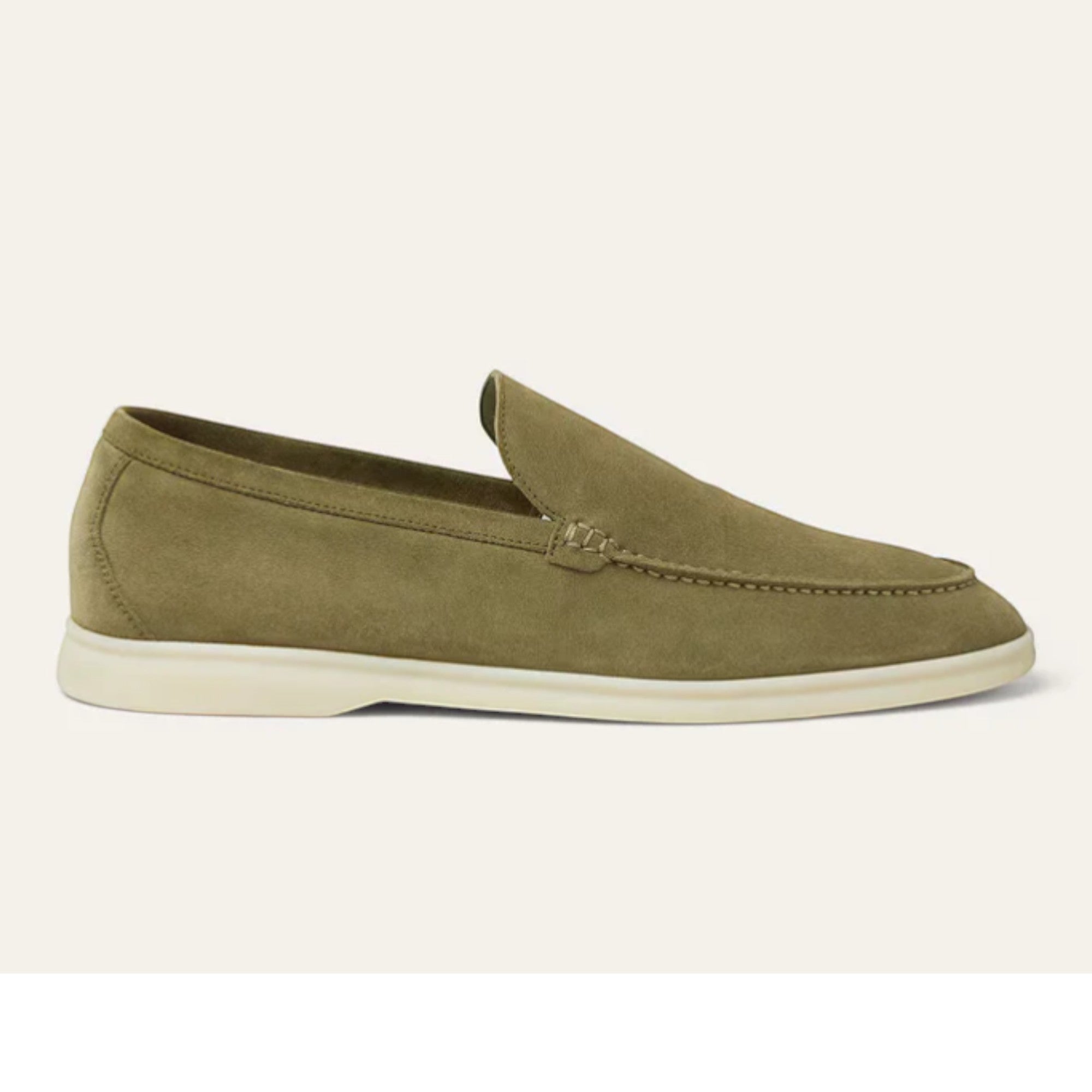 Loro Piana Summer Walk Loafer Suede Dark Murano Green