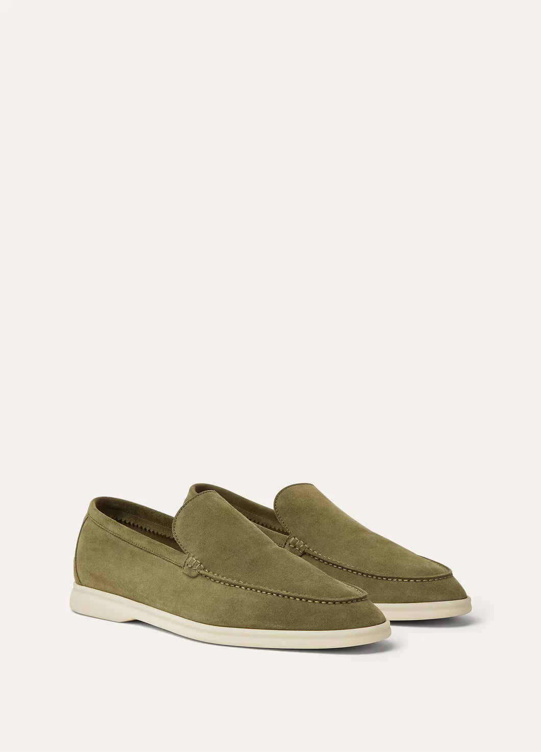 Loro Piana Summer Walk Loafer Suede Dark Murano Green
