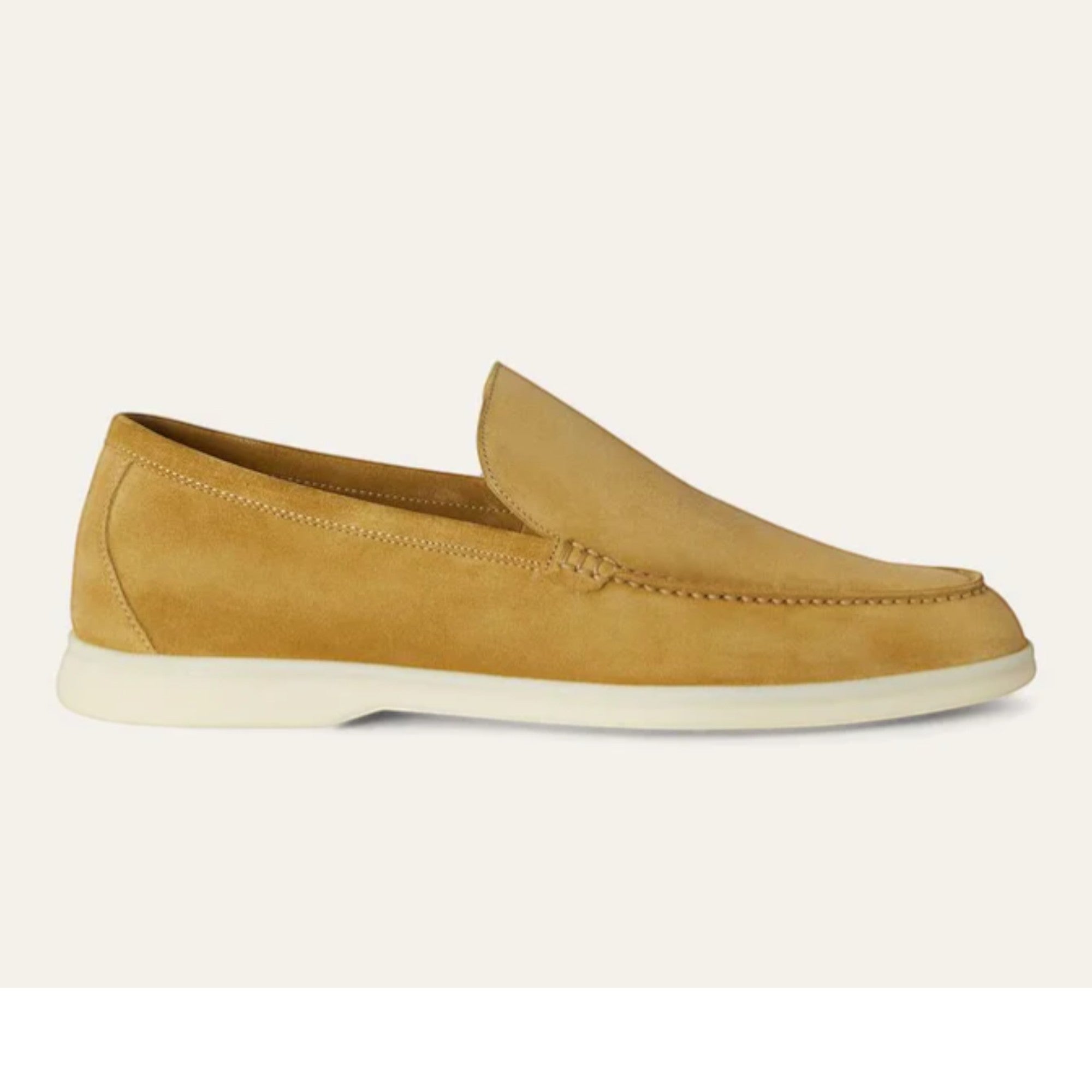 Loro Piana Summer Walk Loafer Suede Dijon Mustard Yellow