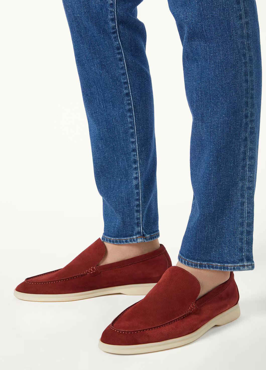 Loro Piana Summer Walk Loafer Suede Dried Red