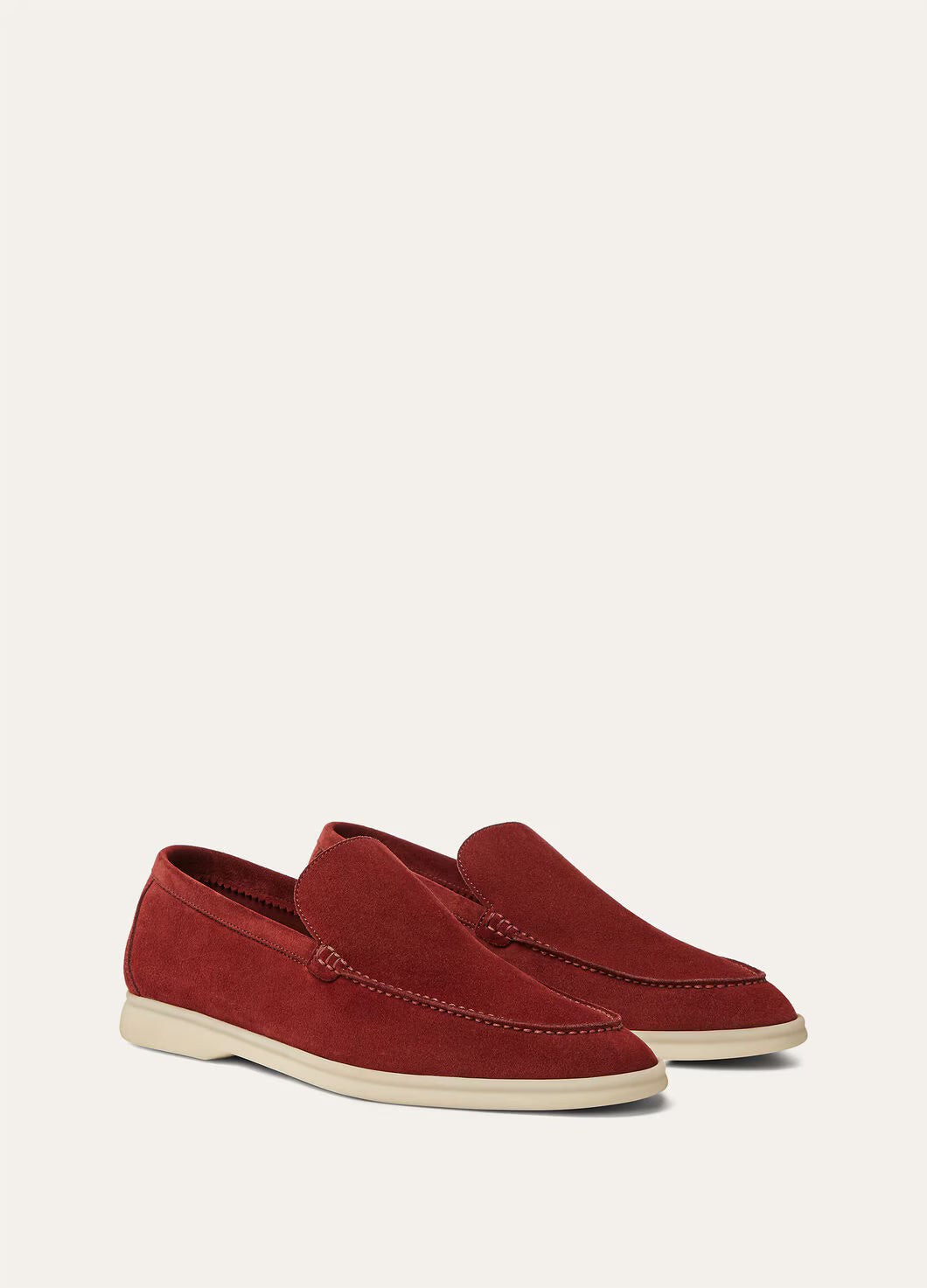 Loro Piana Summer Walk Loafer Suede Dried Red