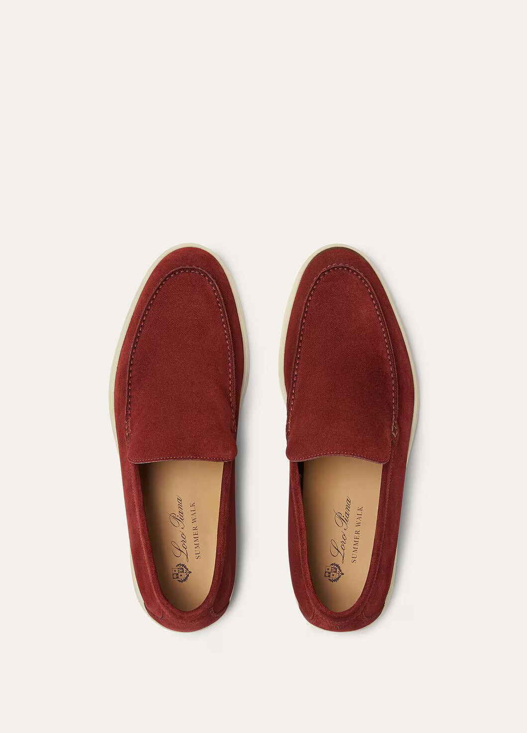 Loro Piana Summer Walk Loafer Suede Dried Red