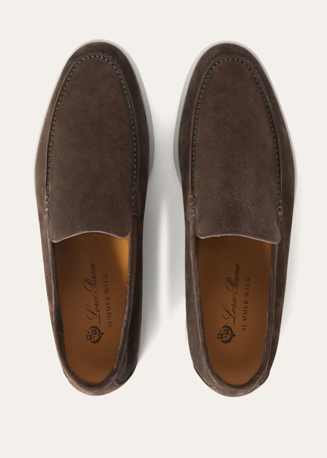 Loro Piana Summer Walk Loafer Suede Warm Gray