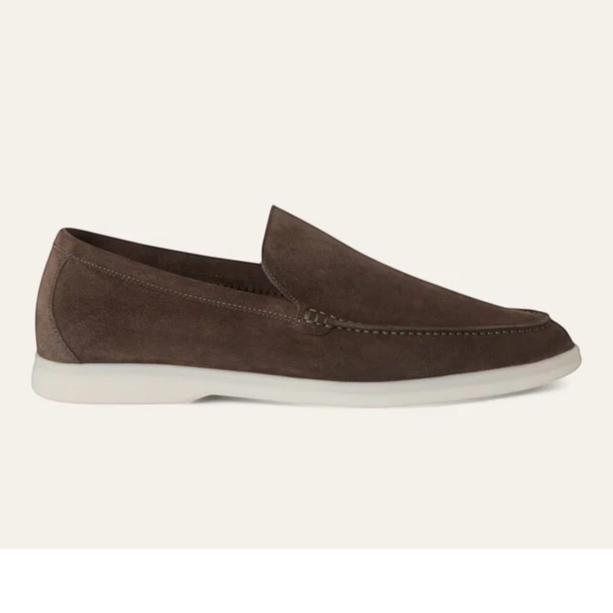 Loro Piana Summer Walk Loafer Suede Warm Gray