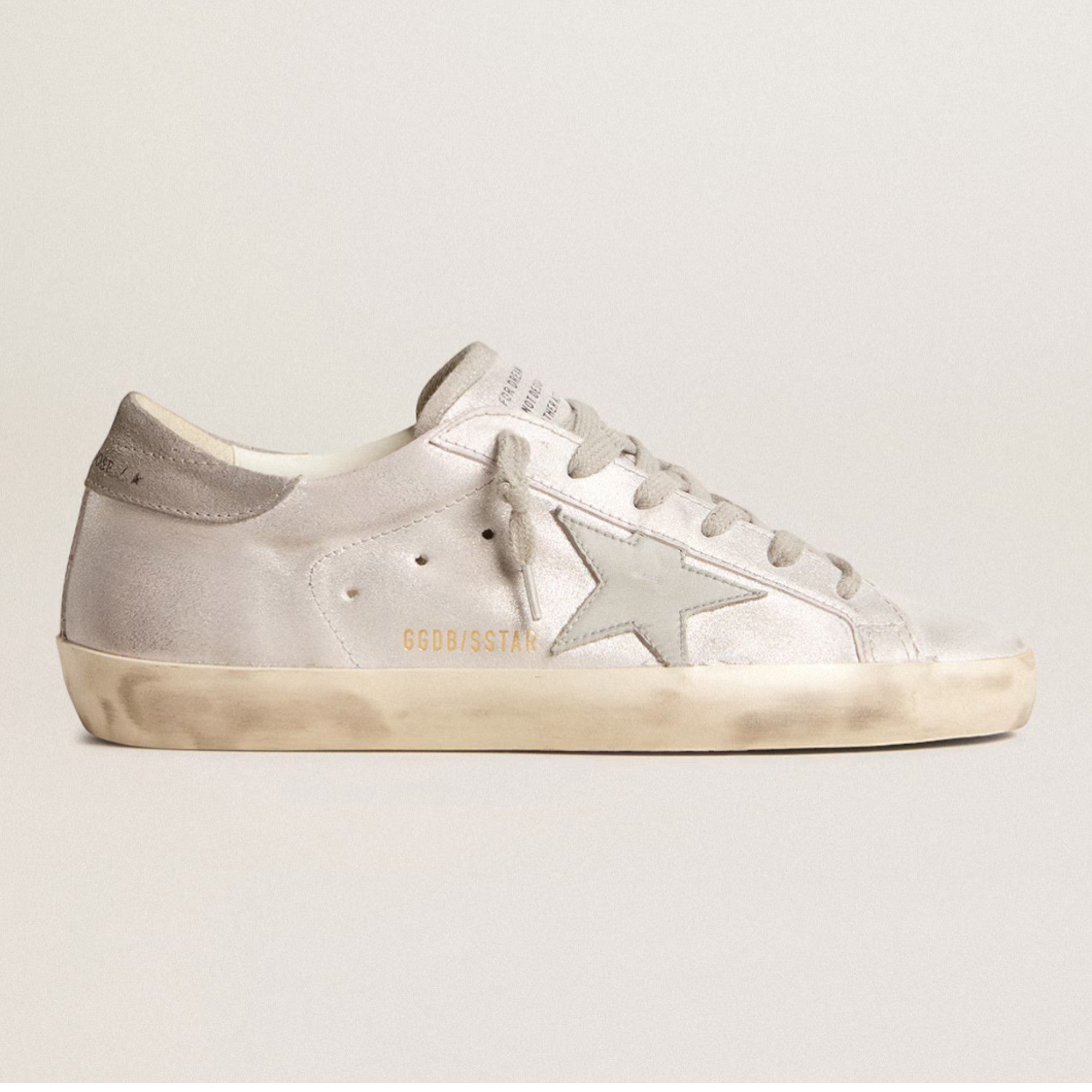 Super-Star Sneakers Grey White Glitter