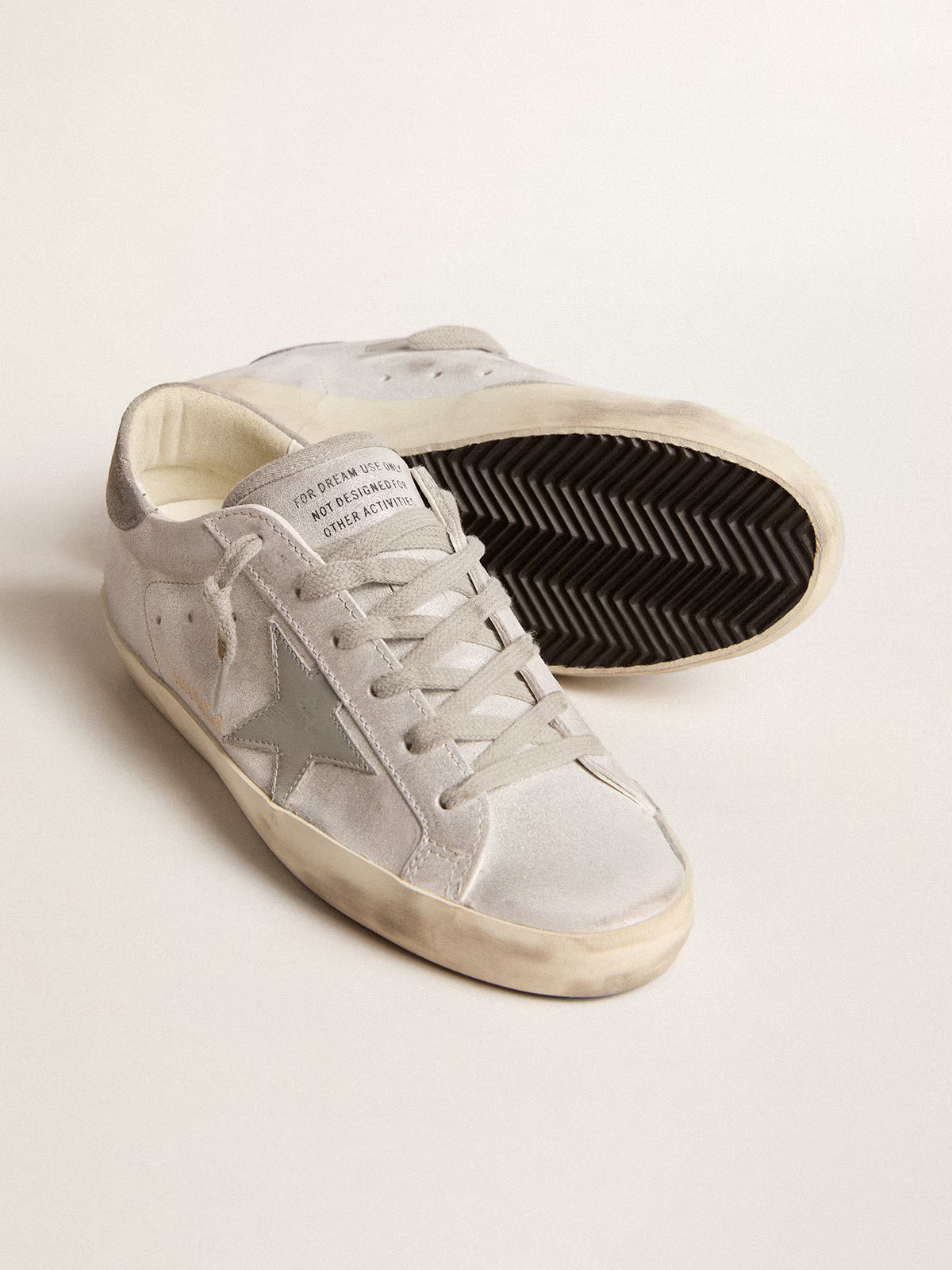 Super-Star Sneakers Grey White Glitter