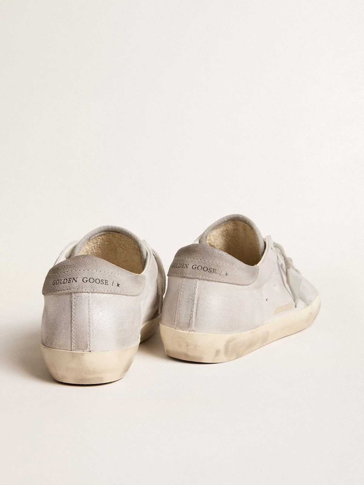 Super-Star Sneakers Grey White Glitter