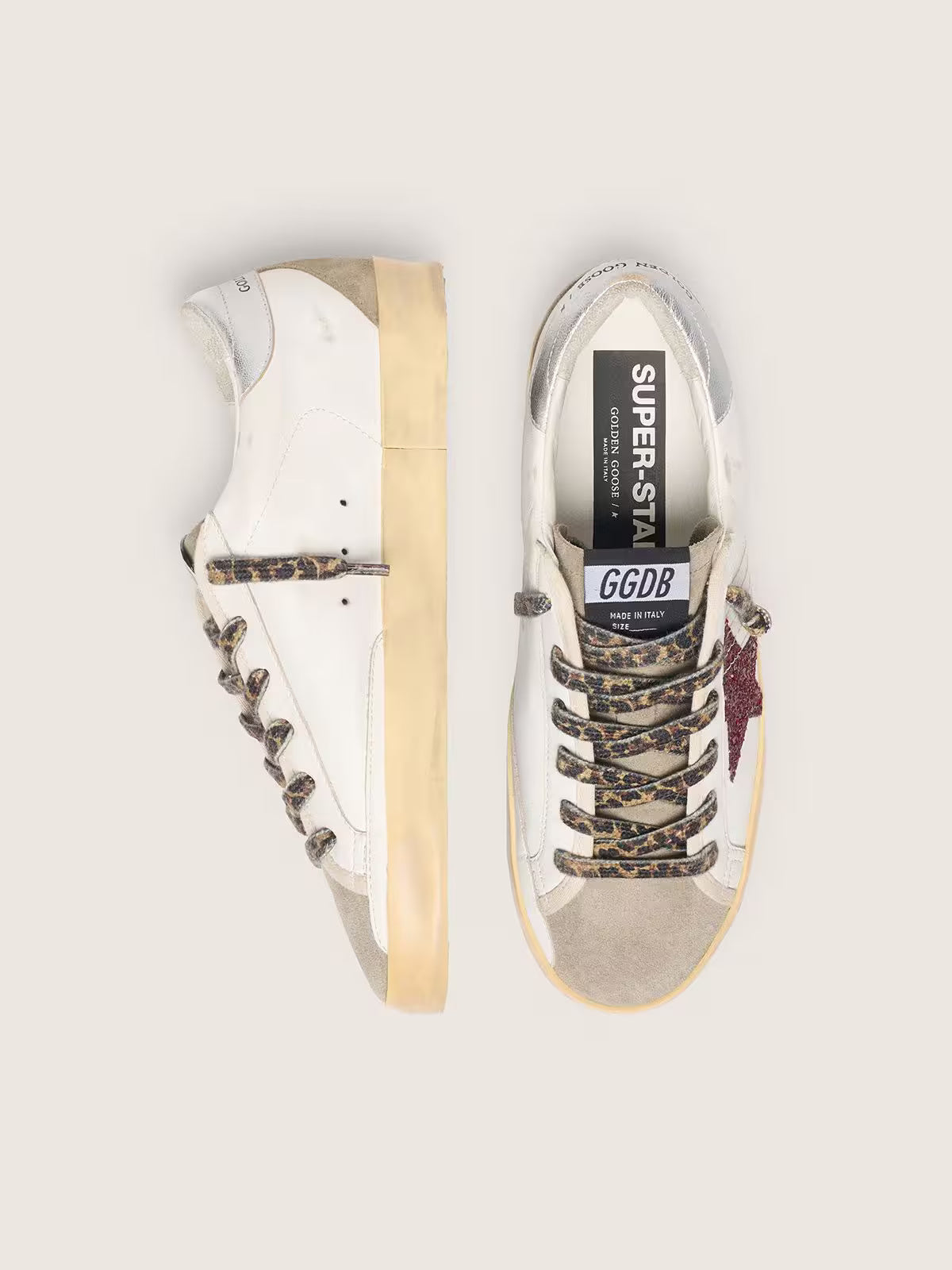 Super-Star Sneakers White / Burgundy / Silver