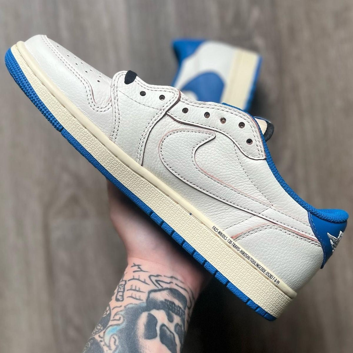 Air Jordan 1 Low x Travis Scott x Fragment Design OG White Blue
