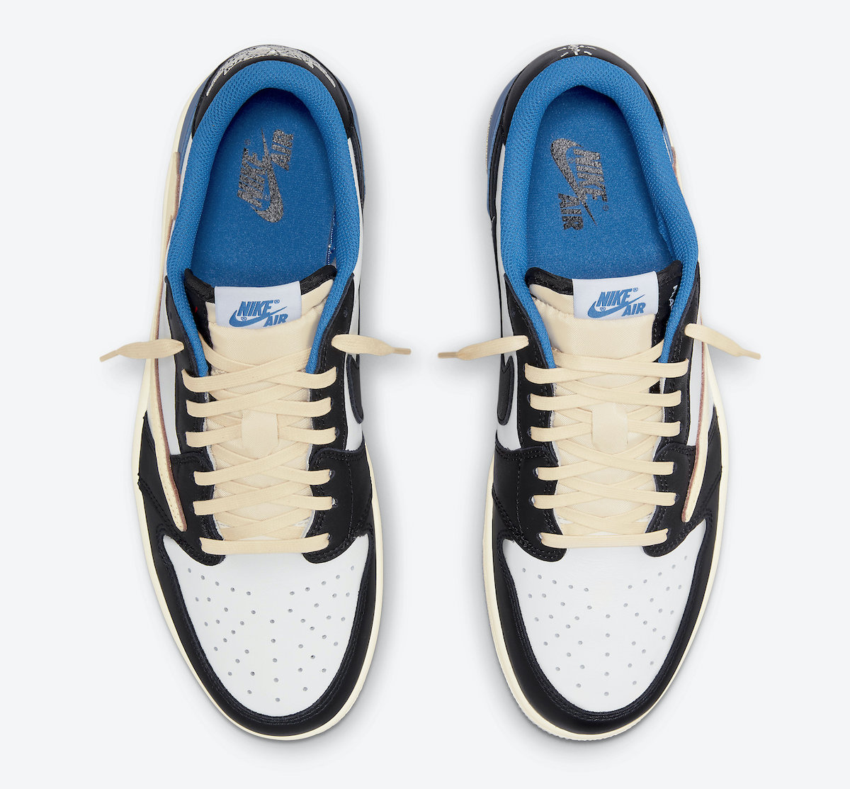 Air Jordan 1 Low x Travis Scott x Fragment Design OG White Blue