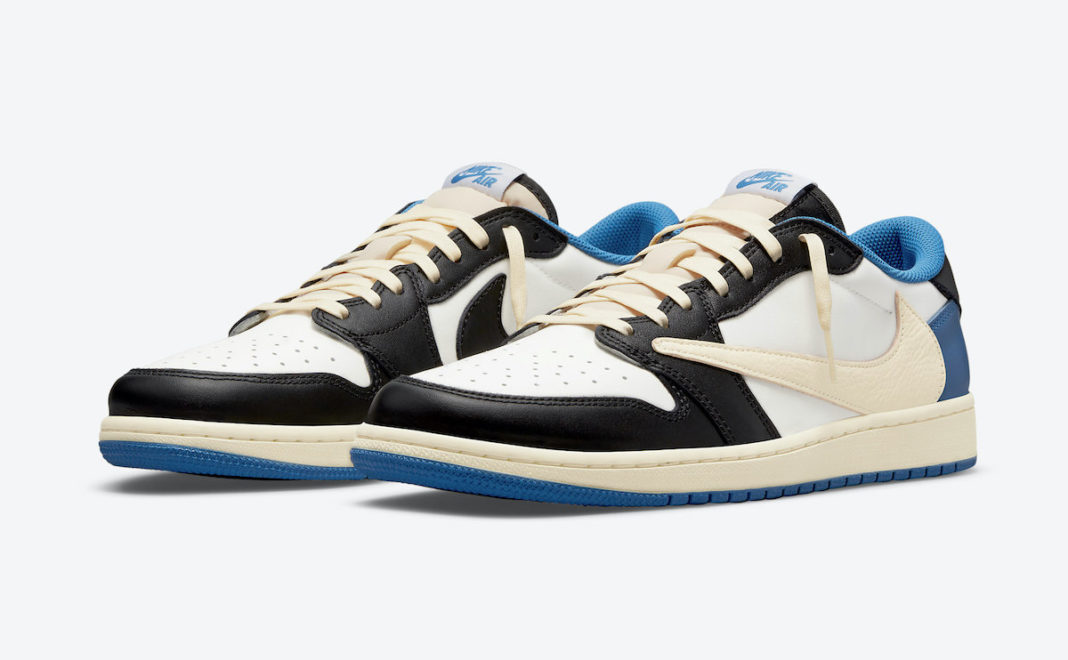 Air Jordan 1 Low x Travis Scott x Fragment Design OG White Blue