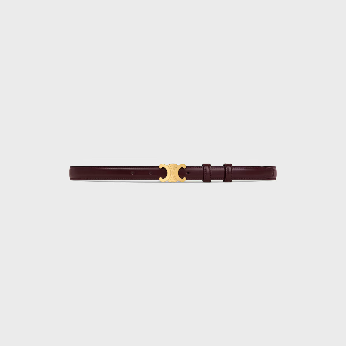 Triomphe Belt 18 mm Taurillon Leather Deep Burgundy
