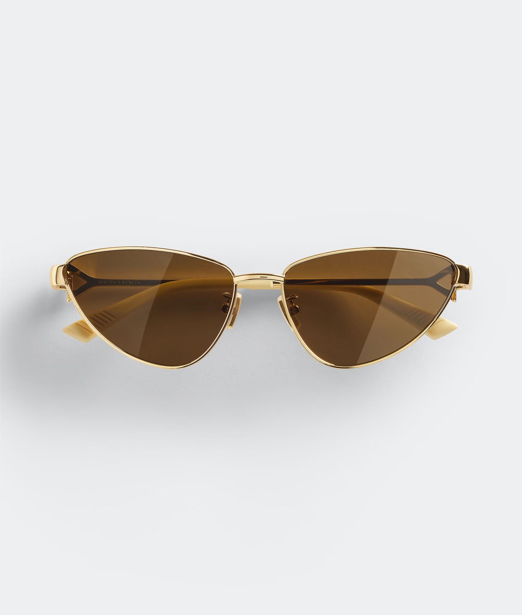 Turn Cat-Eye Sunglasses Gold Brown