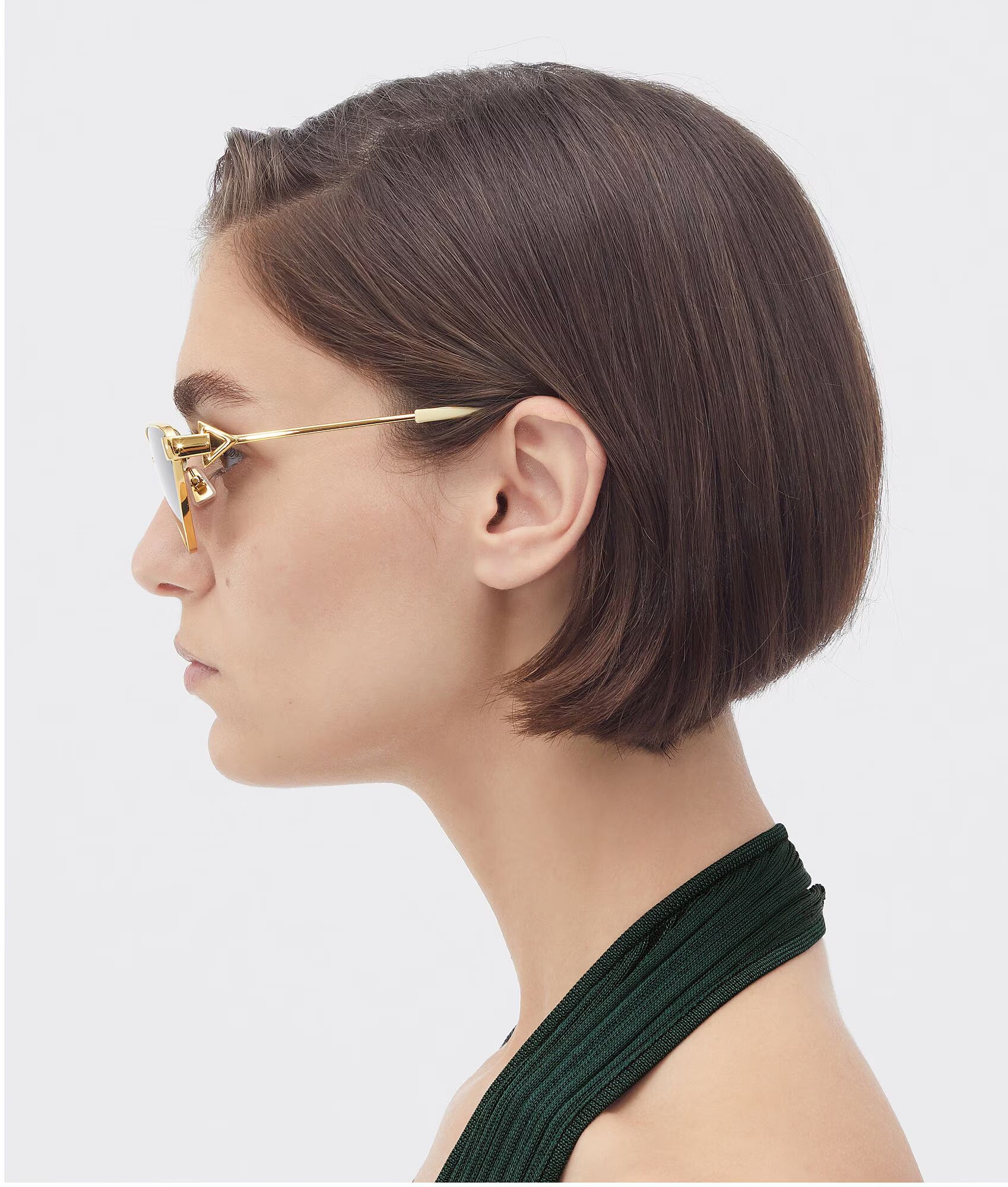Turn Cat-Eye Sunglasses Gold Brown