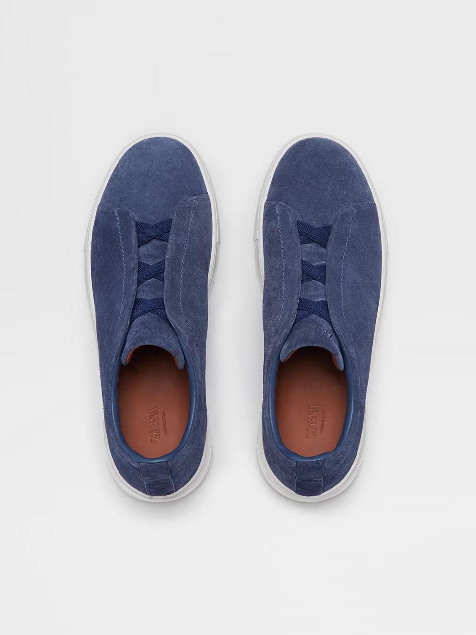 Zegna Utility Blue Suede Triple Stitch™ Sneakers
