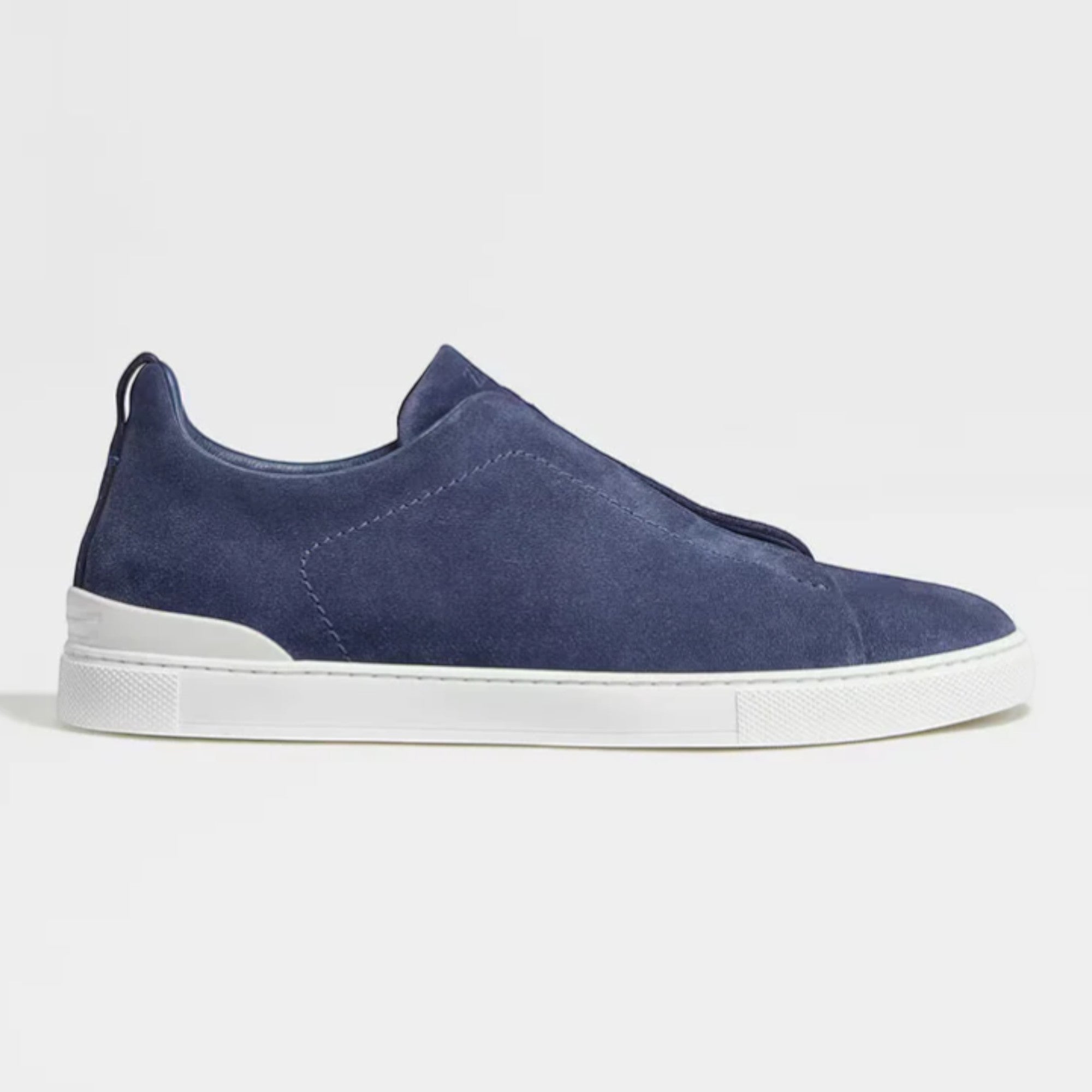 Zegna Utility Blue Suede Triple Stitch™ Sneakers