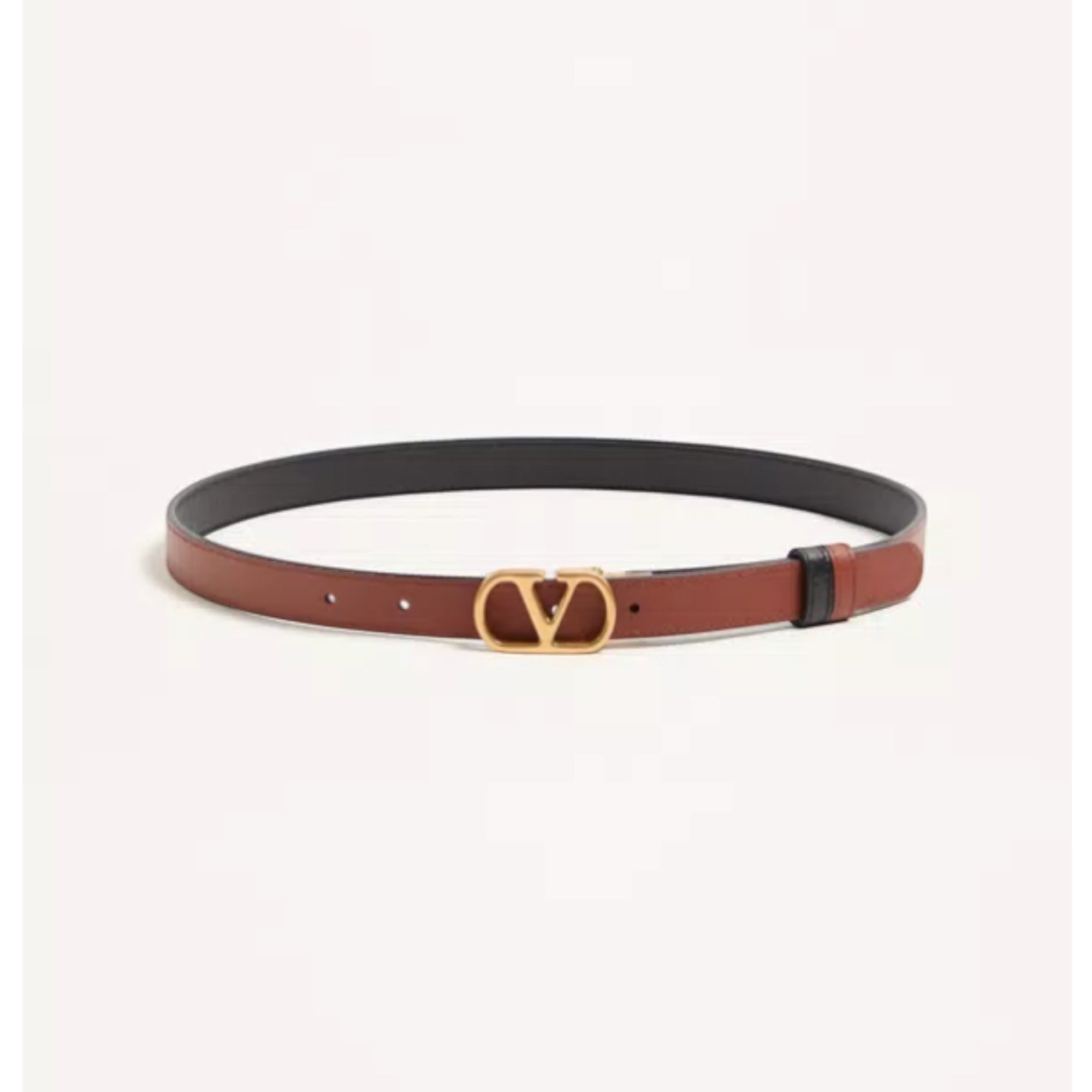 VLogo Signature Reversible Belt Black Deep Caramel