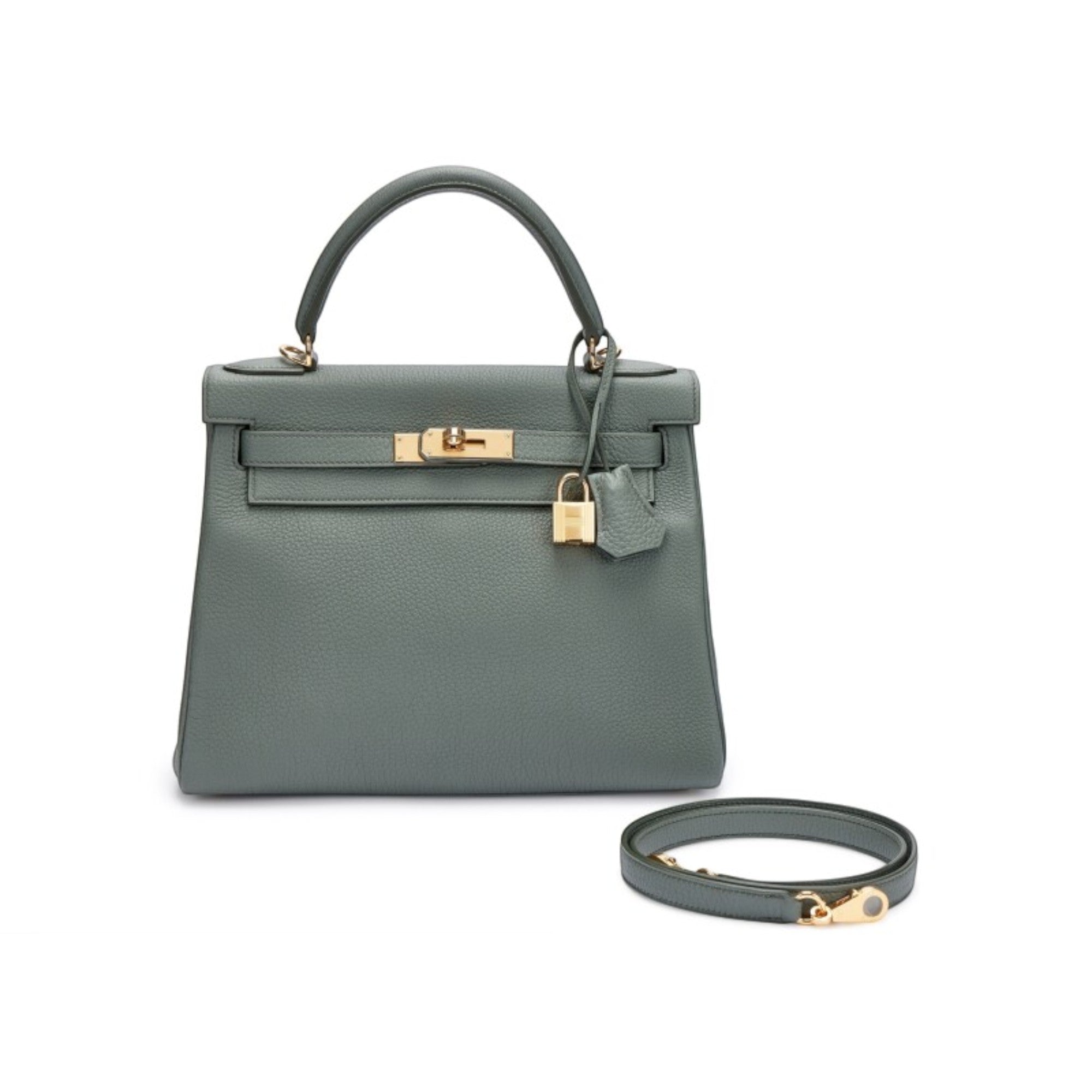Vert Amande Togo Leather Gold Hardware