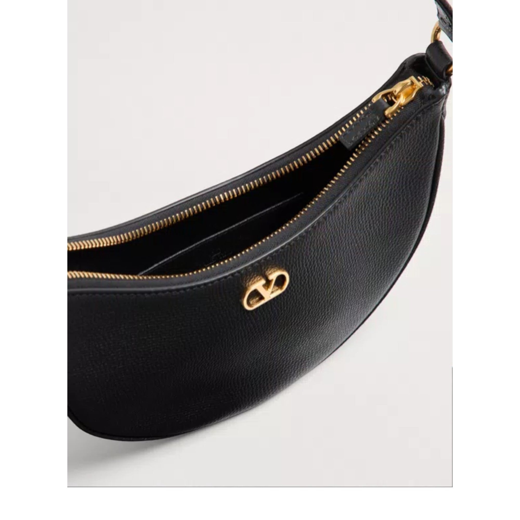 VLogo Signature Mini Hobo Bag Black