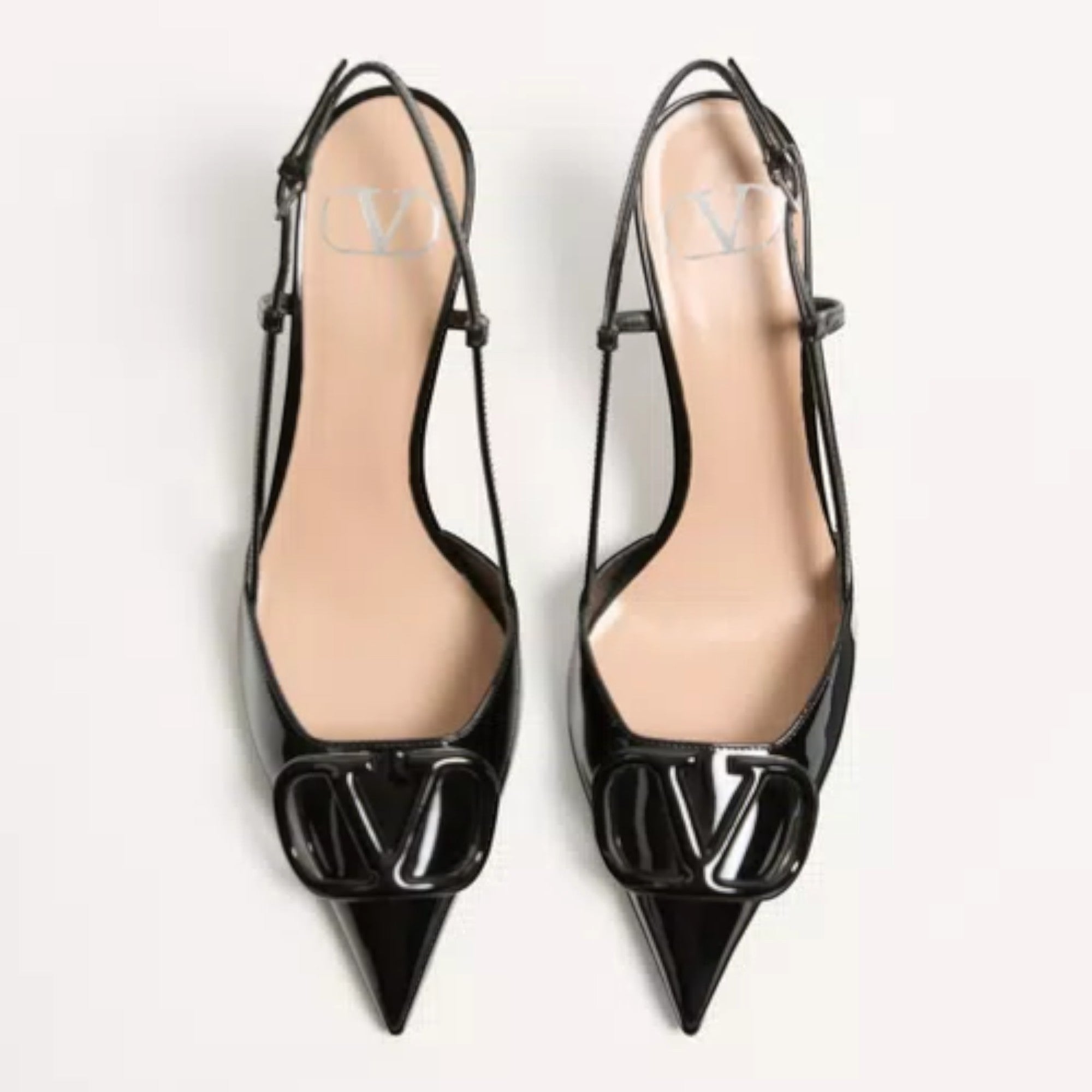 VLogo Signature Slingback Pumps Black