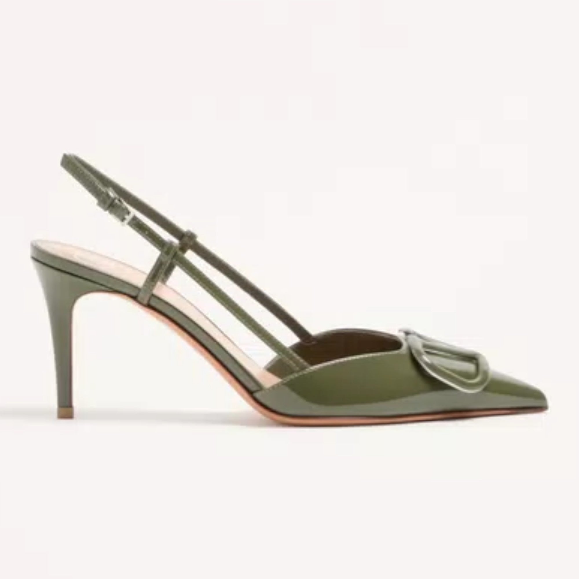 VLogo Signature Slingback Pumps Military Green