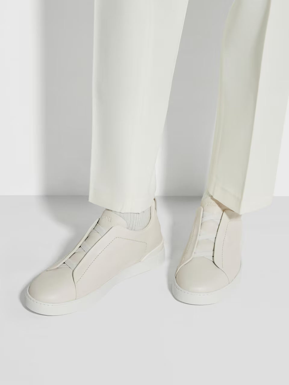 Zegna White Triple Stitch™ SECONDSKIN Sneakers