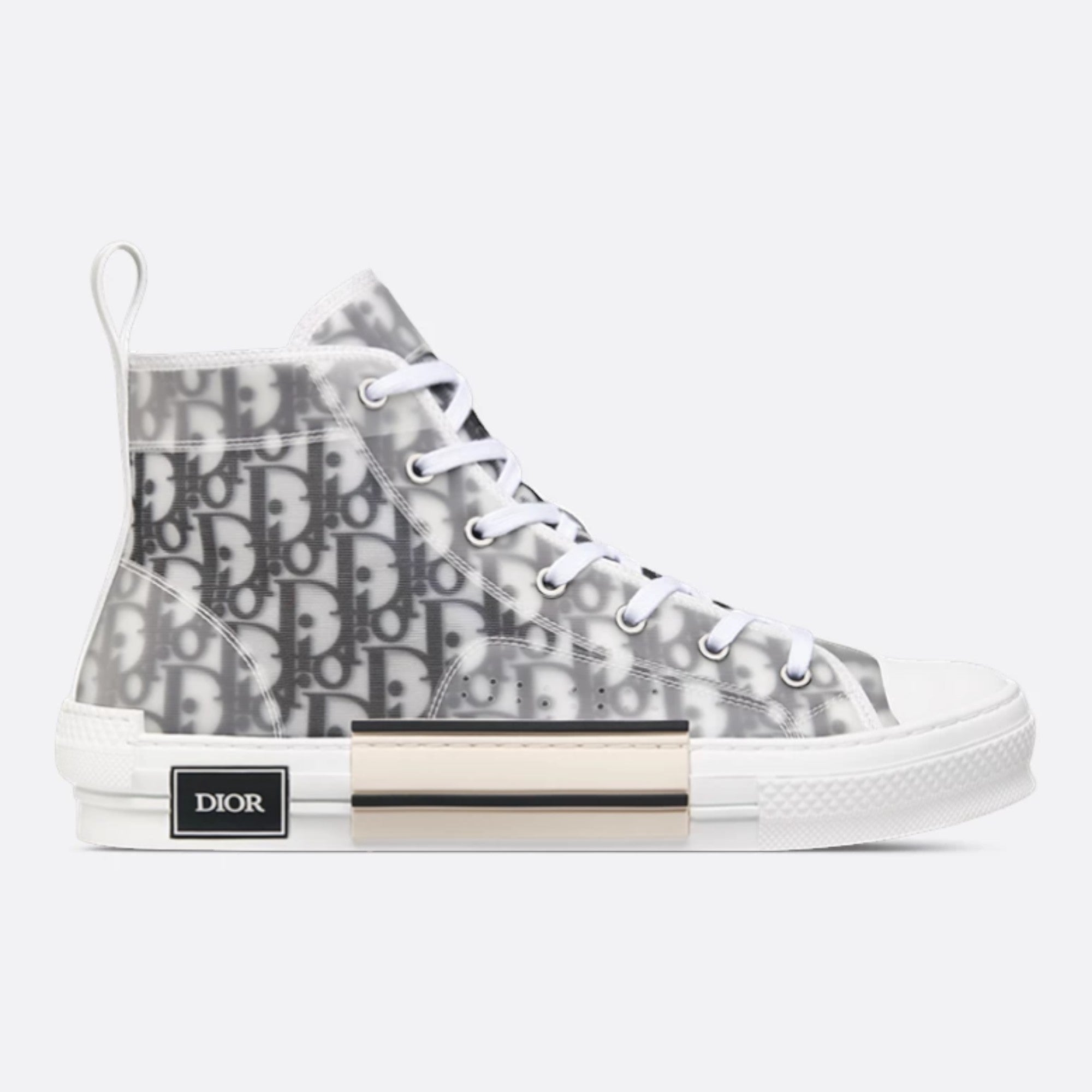 Dior B23 White and Black Oblique Canvas Sneakers