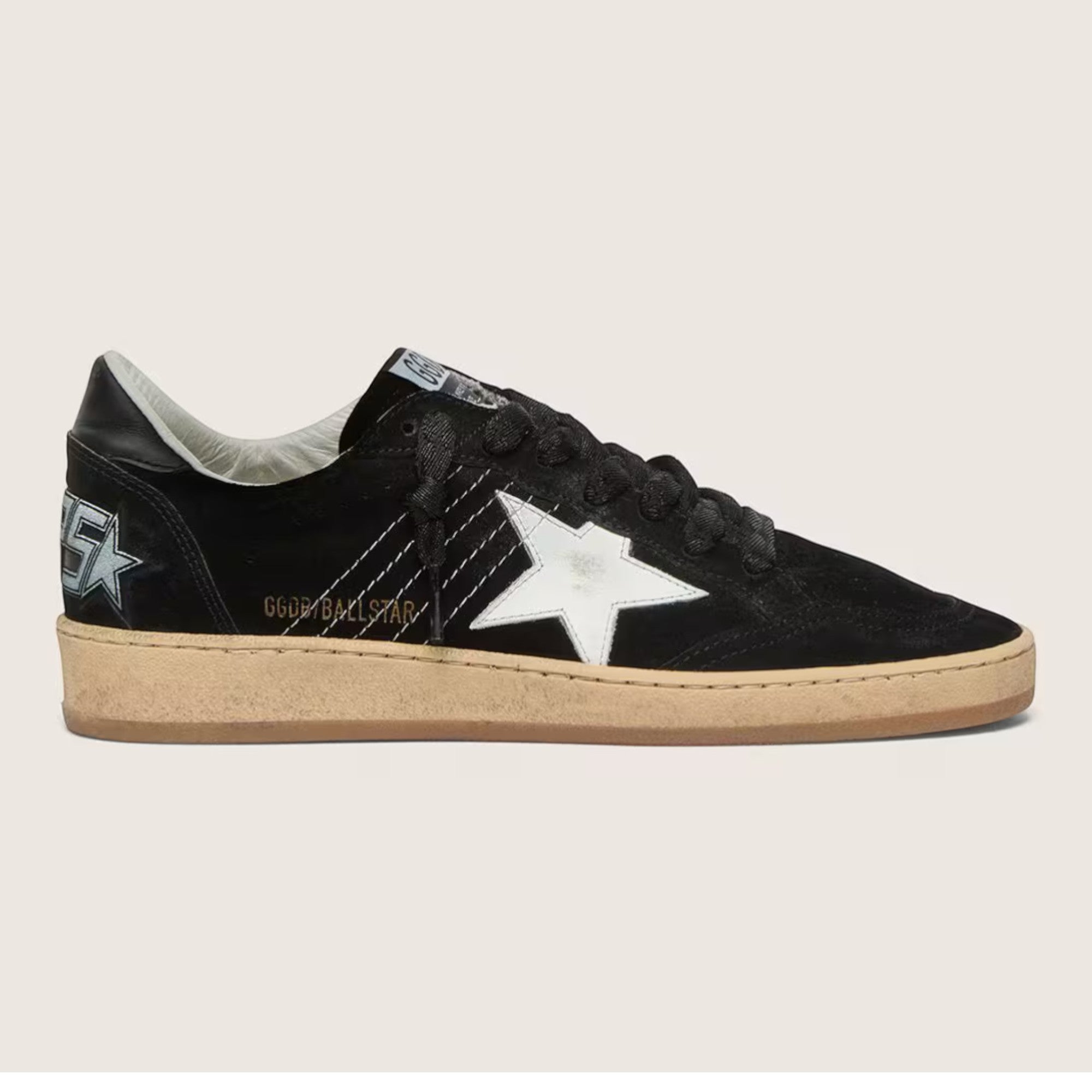 Ball Star Sneakers Suede Black / White