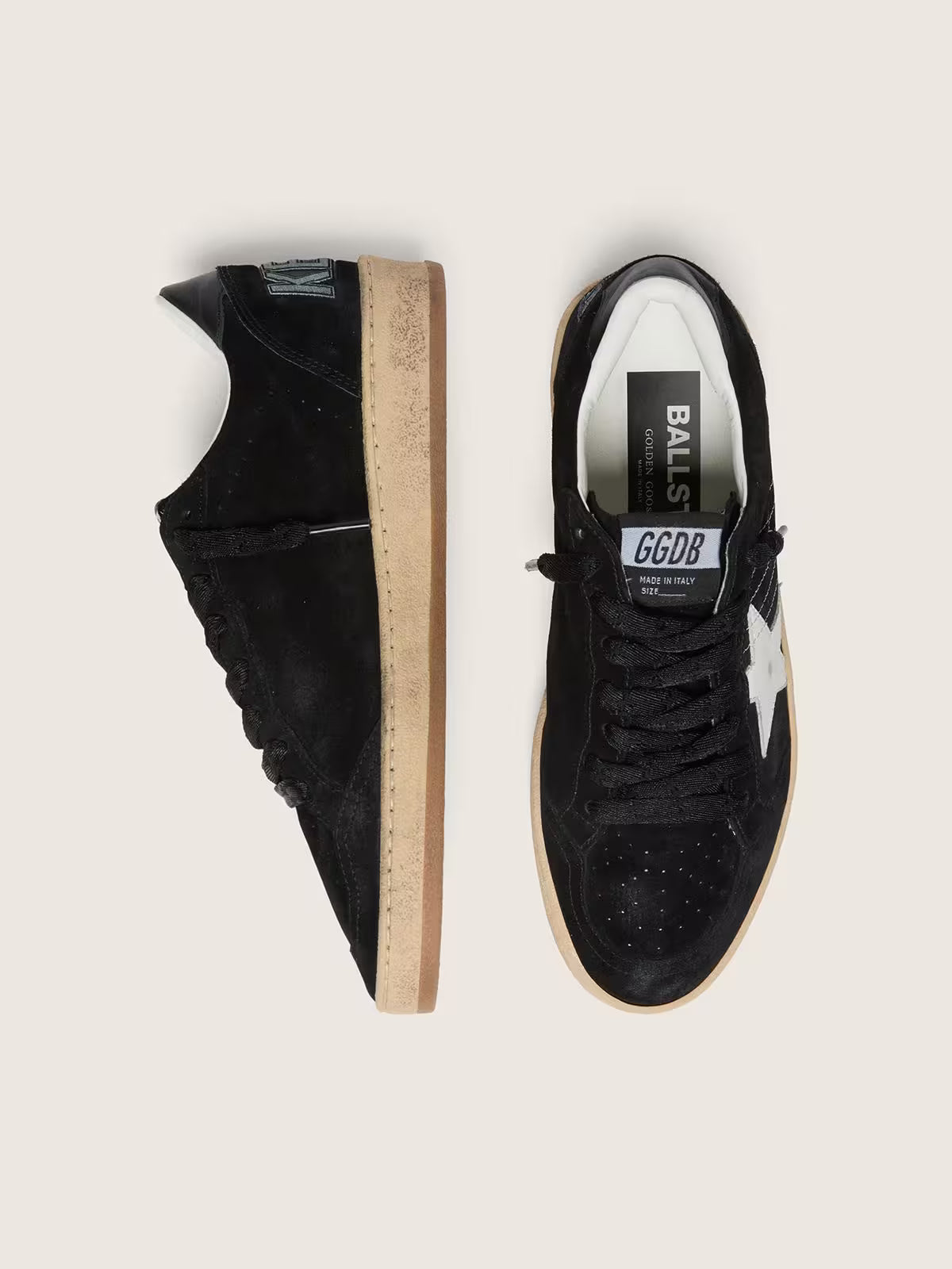 Ball Star Sneakers Suede Black / White