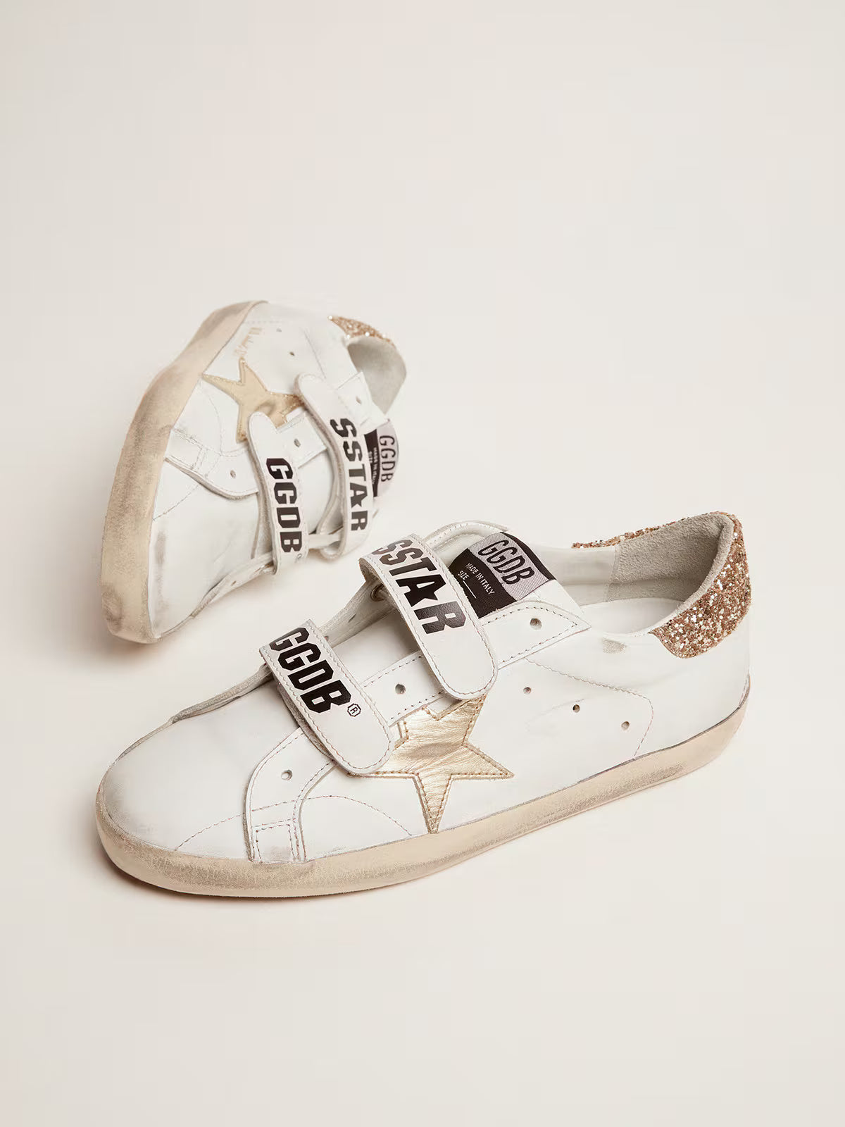 Old School Sneakers White / Gold