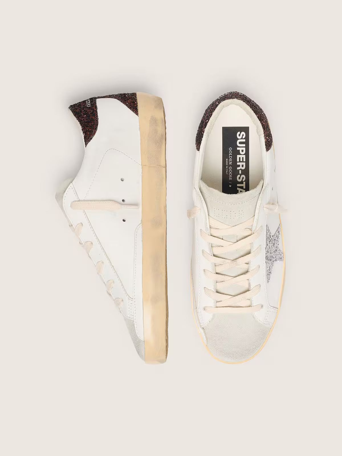Super-Star Sneakers White / Silver / Brown