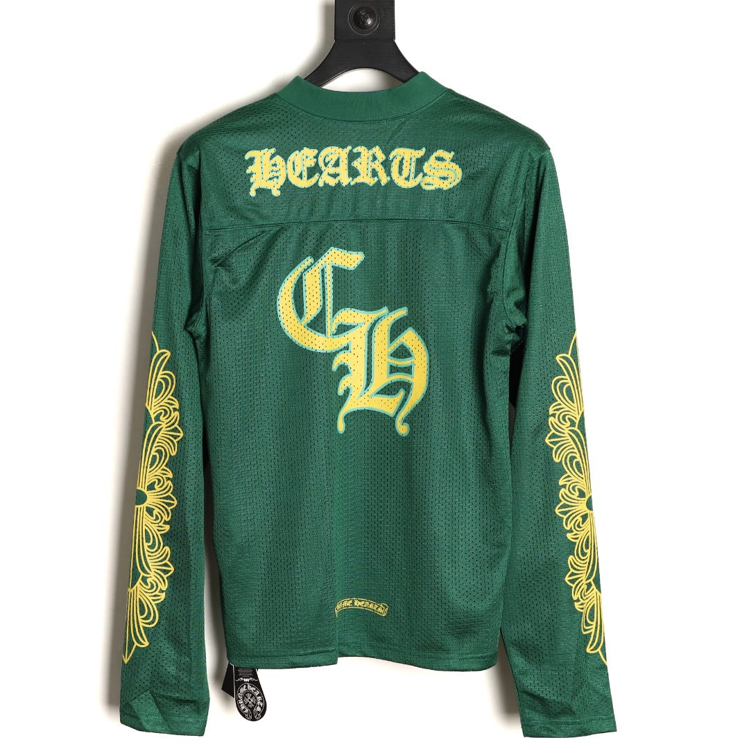 Sports Mesh Warm Up Jersey Green & Yellow