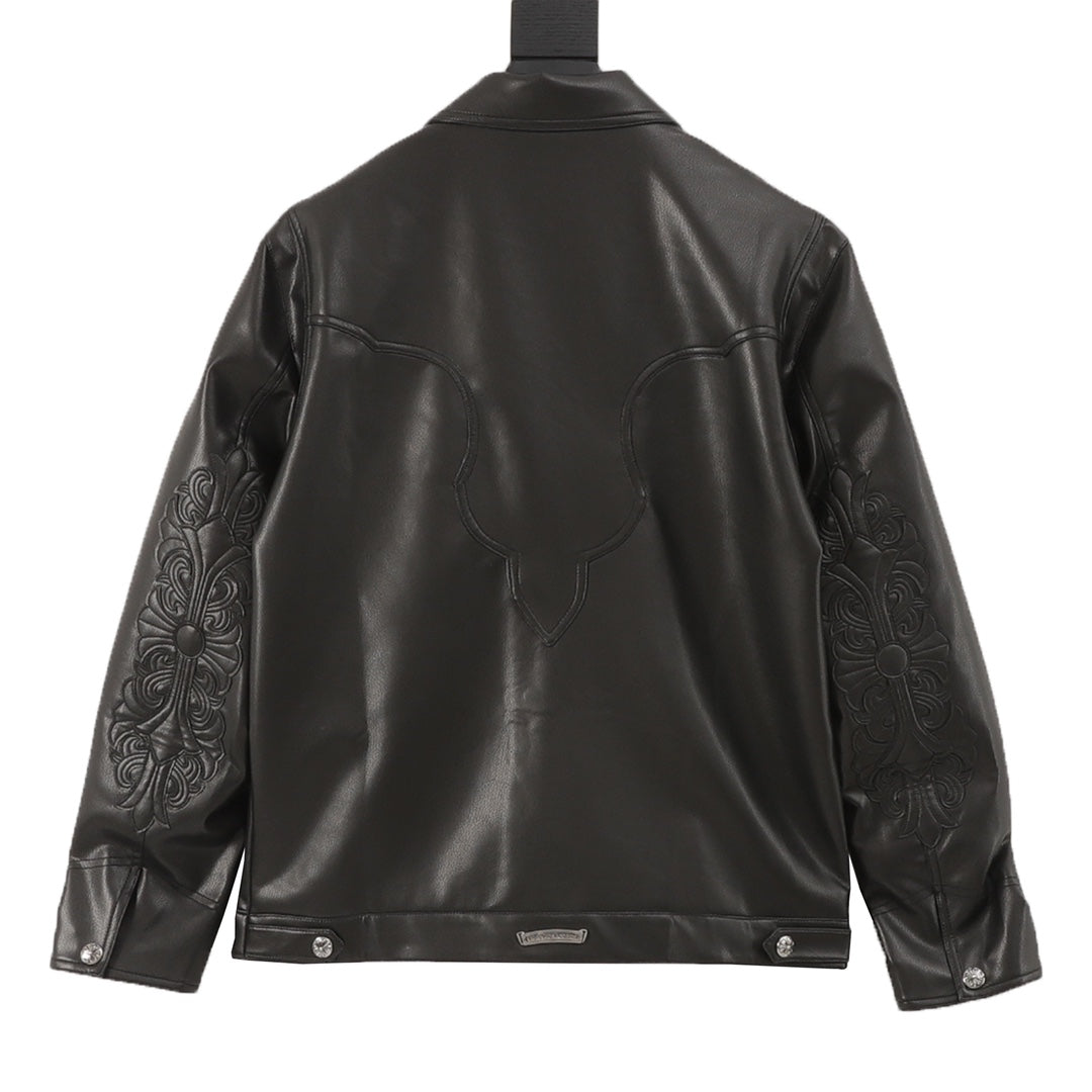 Leather Shirt Jacket