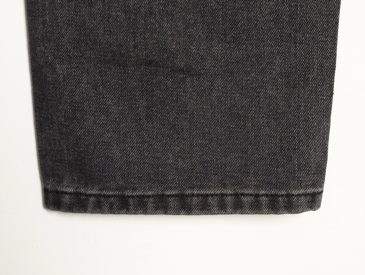 Tonal Cross Patch Denim Jeans Black Wash