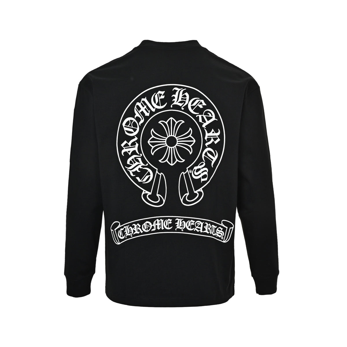 Circular Cross Long Sleeve Pocket T-Shirt Black
