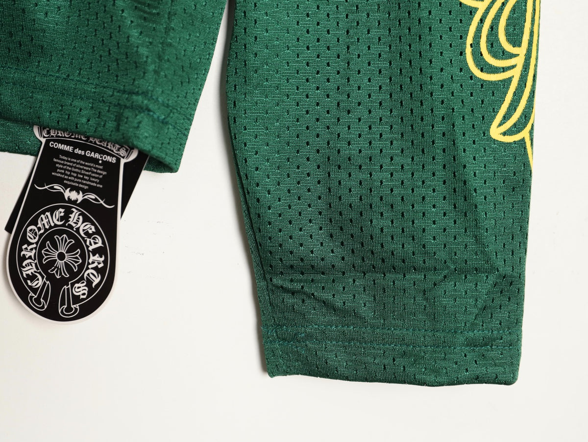 Sports Mesh Warm Up Jersey Green & Yellow