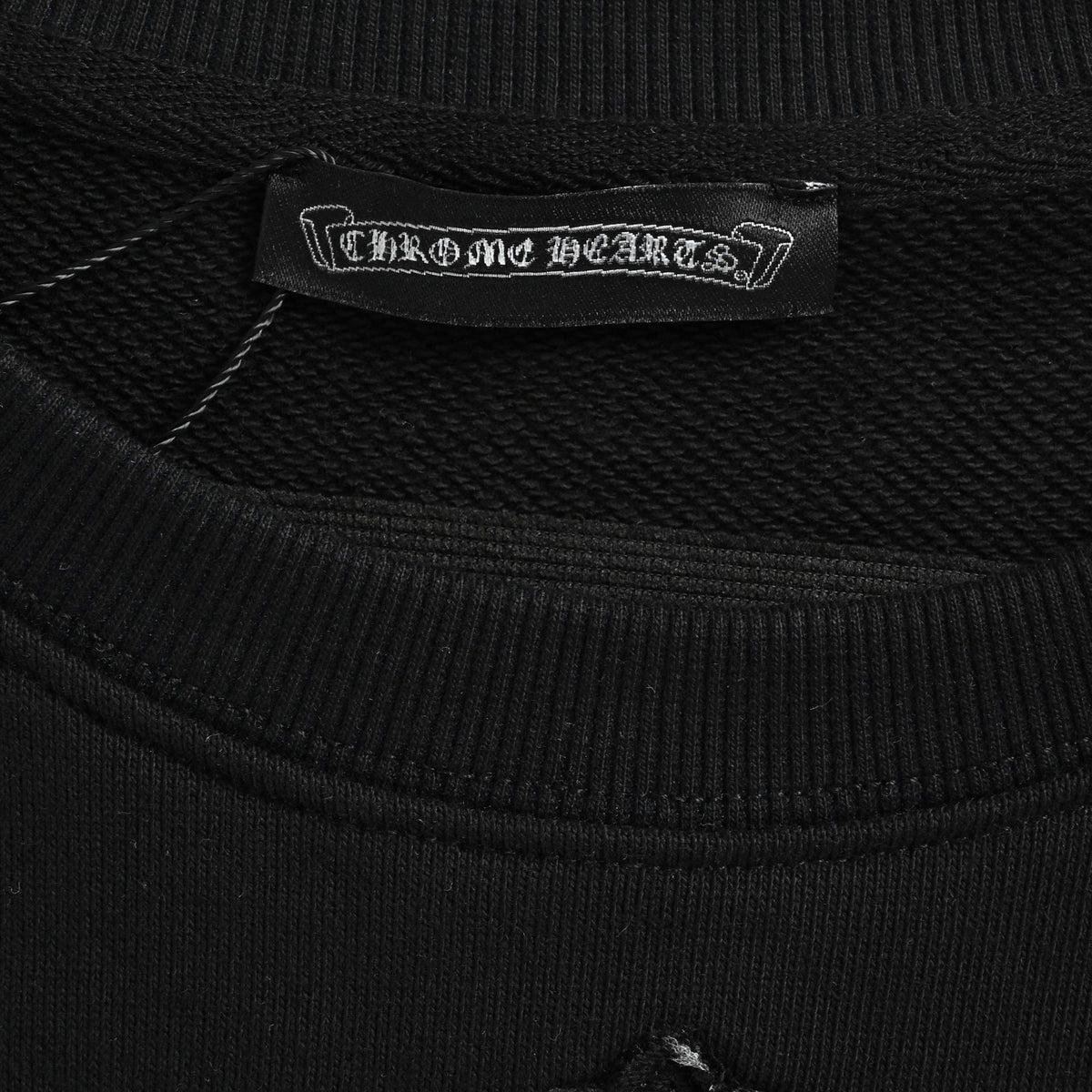 Neck Logo Crewneck Sweatshirt Black