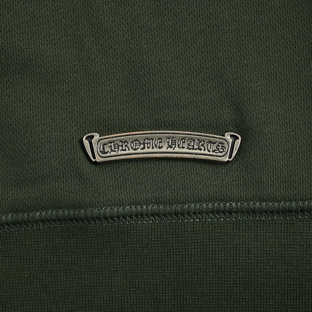Script Embroidered Half-Zip Sweatshirt Dark Green