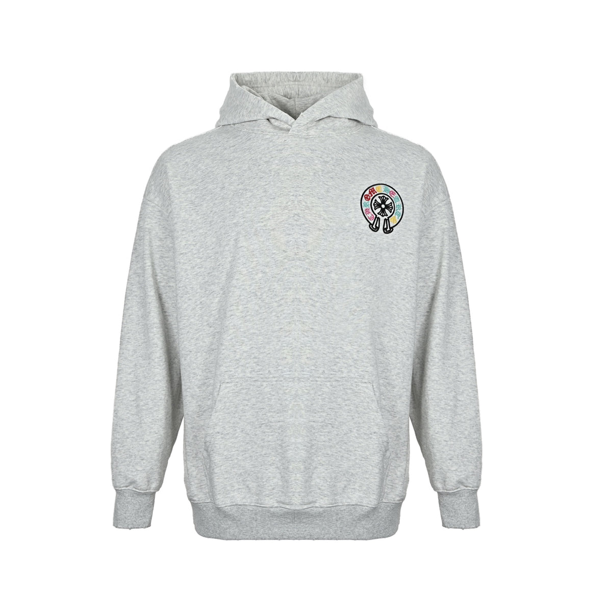 Multicolor Logo Pullover Hoodie Grey Heather