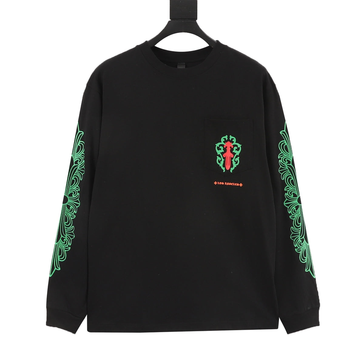Los Angeles Dagger Long Sleeve Pocket T-Shirt Black